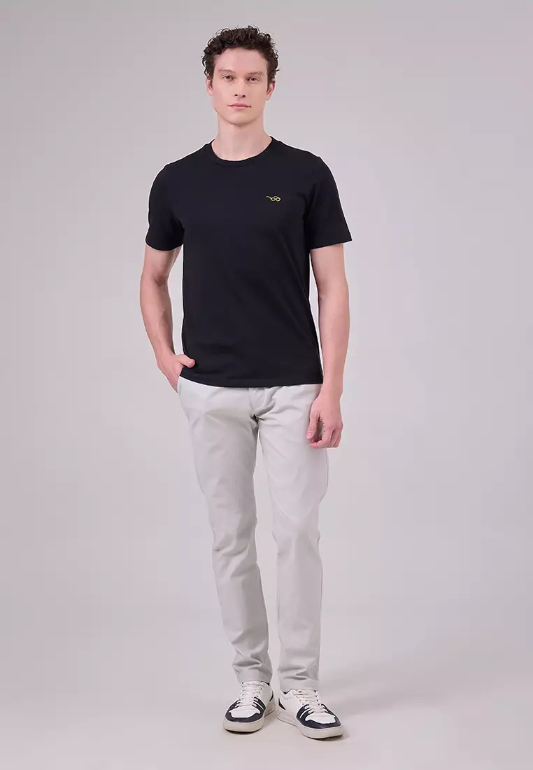 MANZONE - Kaos Lengan Pendek Pria Miller 05 Slim Fit - Black