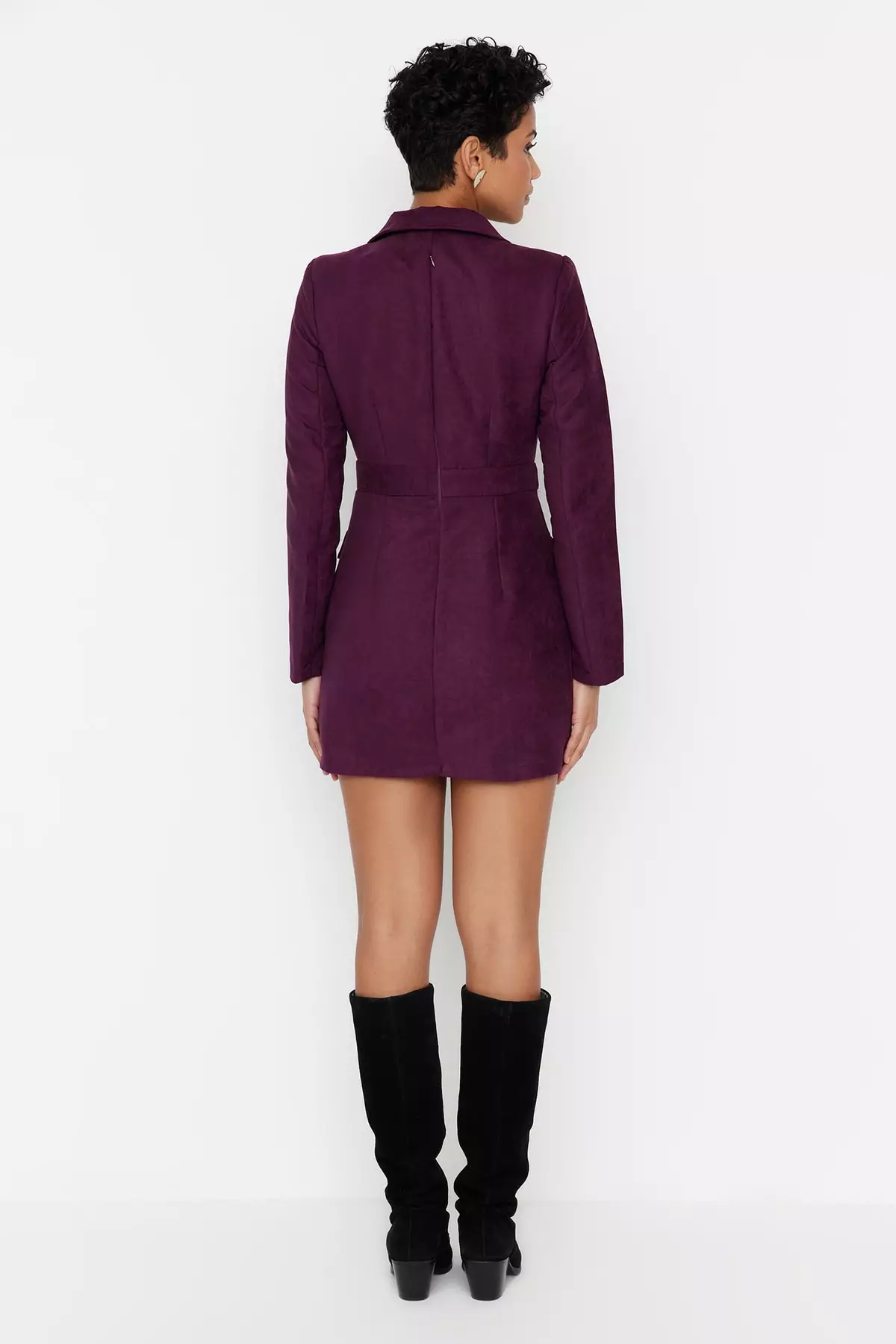 Purple store suede dress