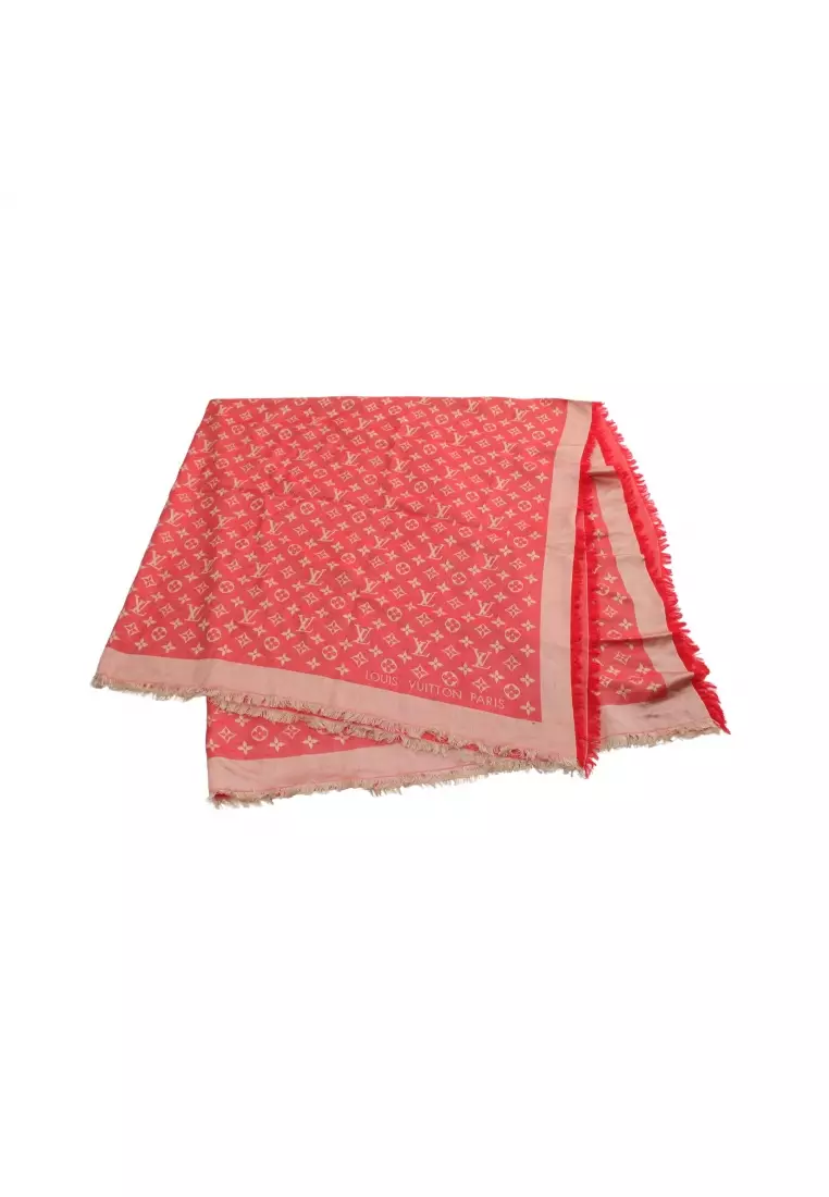 louis vuitton red shawl