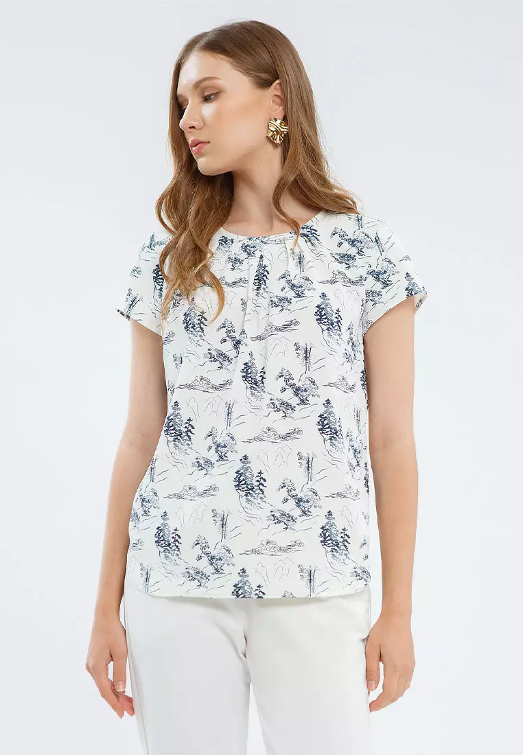 Minimal Grezia Top Offwhite Warna Offwhite