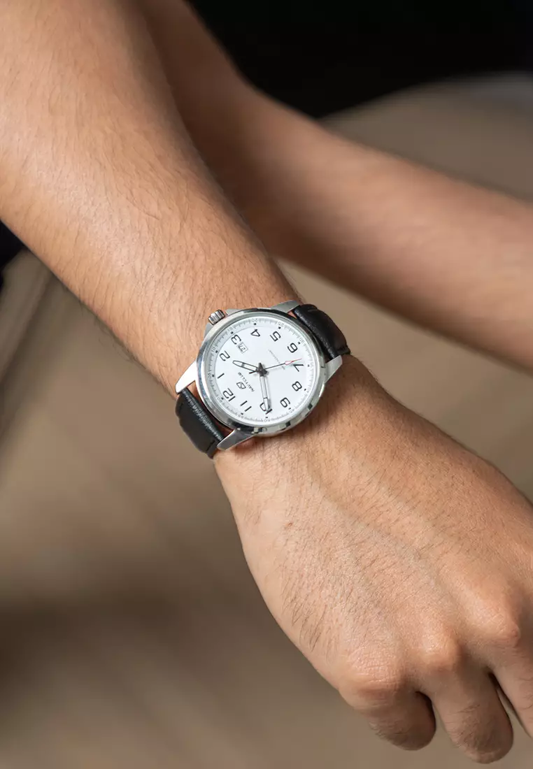 Navy Club Jam Tangan Pria Climate- Leather Strap