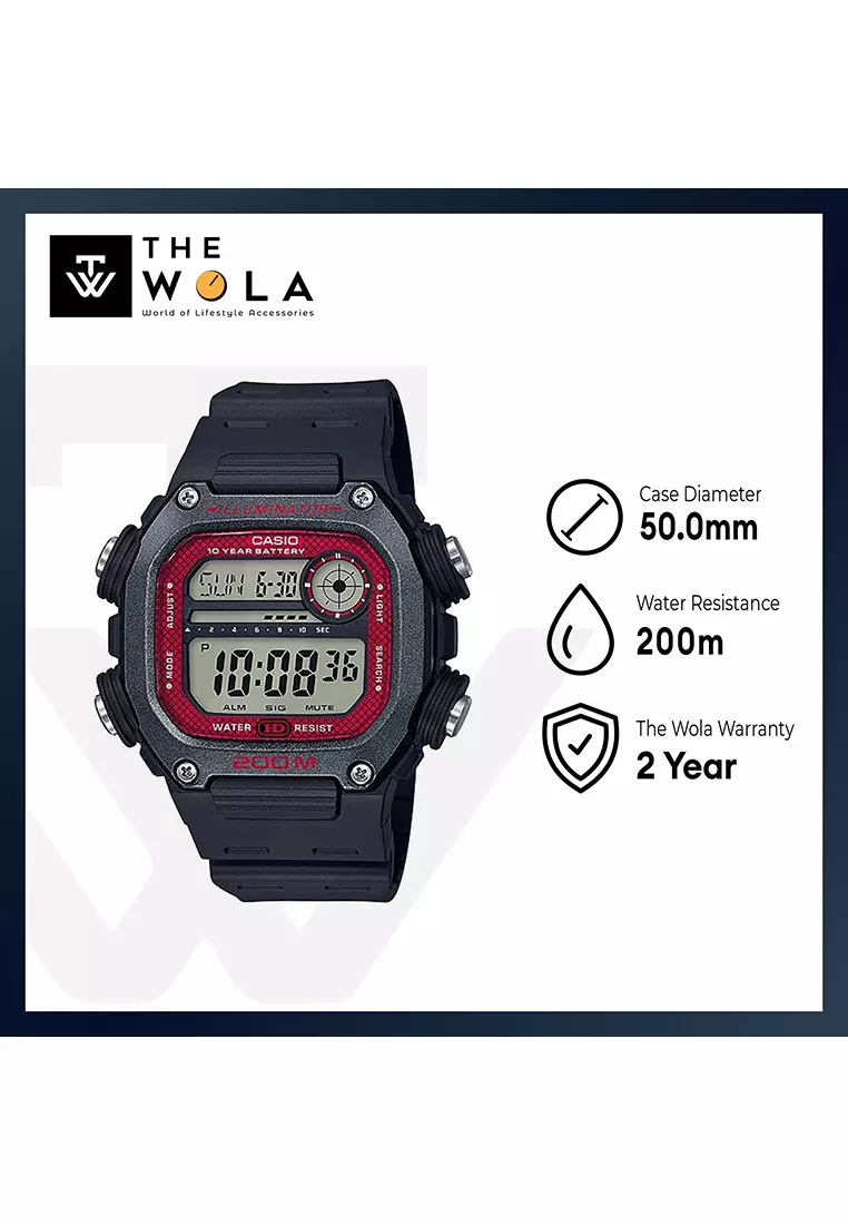 Buy Casio Watches Casio Men's Digital Watch DW-291H-1BV Black Resin Band Sport Watch Online | ZALORA Malaysia