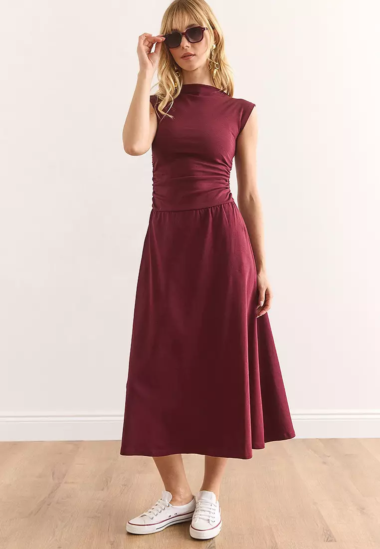 Waist Fitted Steel Interlock Dress