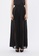 Flawless Flashbacks. black Pleated with Lace Wide-Leg Trousers D1FCEAA4E52486GS_1
