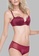 ZITIQUE red Women's Elegant Seamless Demi-cup Lingerie Set (Bra And Underwear) - Wine Red D5160US5112A53GS_5