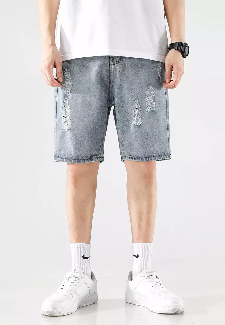 Mens sale shorts ripped