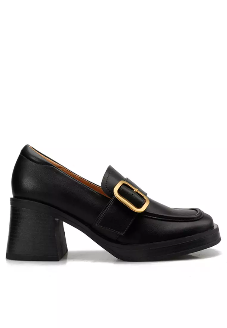 Discount on Twenty Eight Shoes  shoes - SKU: 6.5CM Buckle Leather Loafer TE812-2
