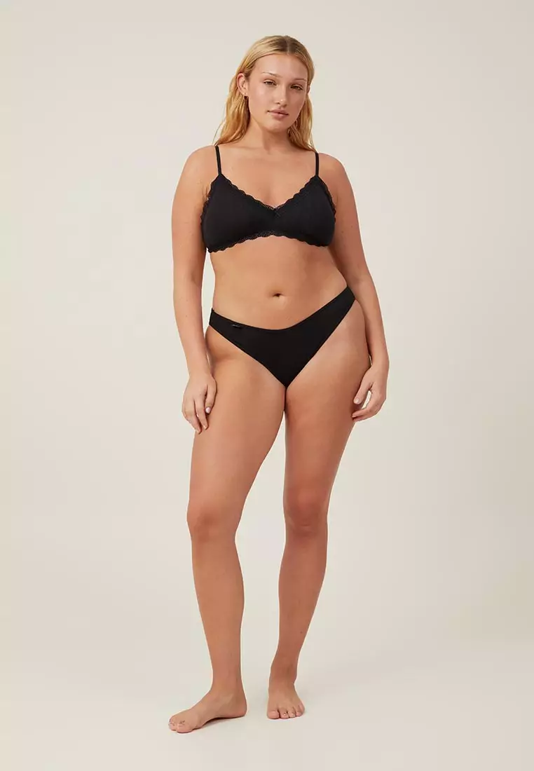 Organic Cotton Lace Padded Bralette