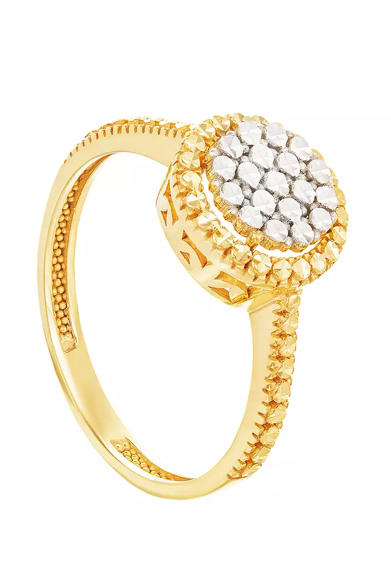 Buy HABIB HABIB Oro Italia 916 White and Yellow Gold Ring