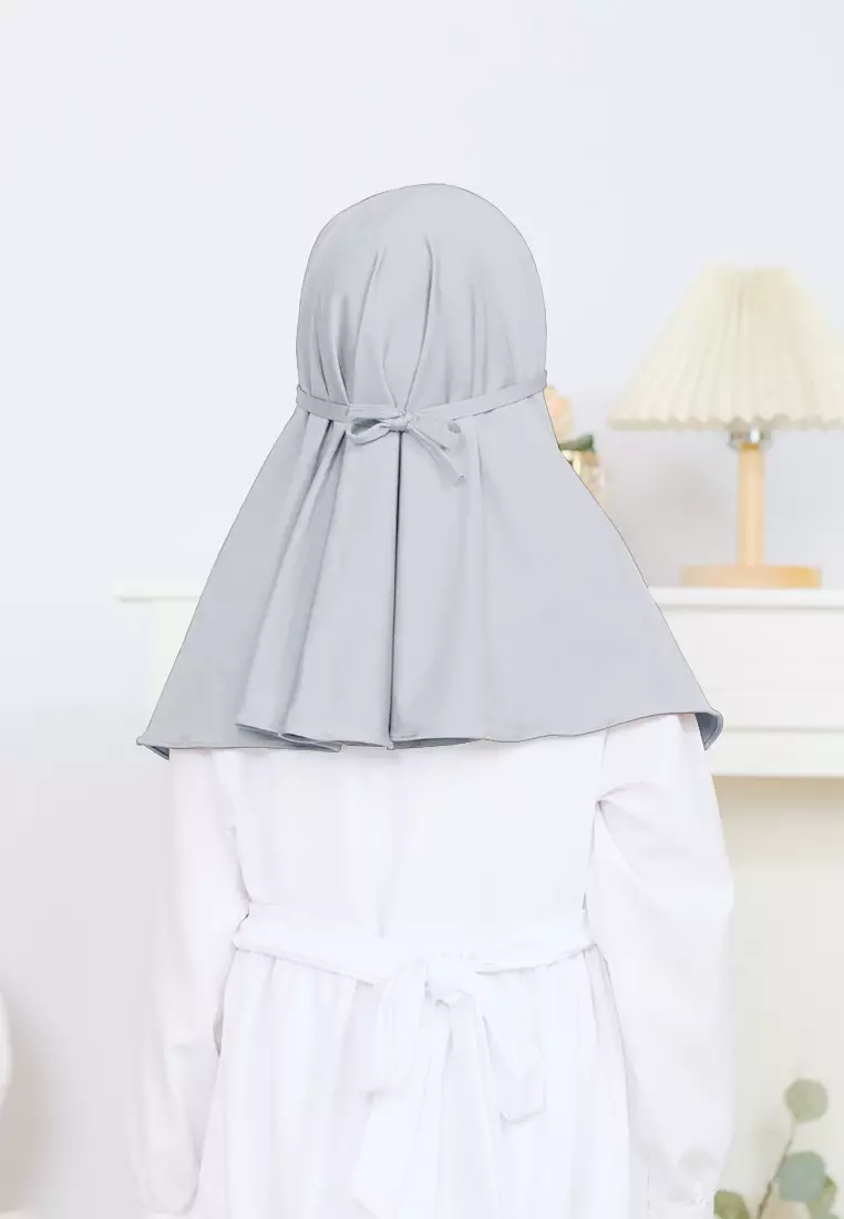 Cotton Bee - Alisha Hijab Instan Anak | Bergo Kerudung Tali Anak - S