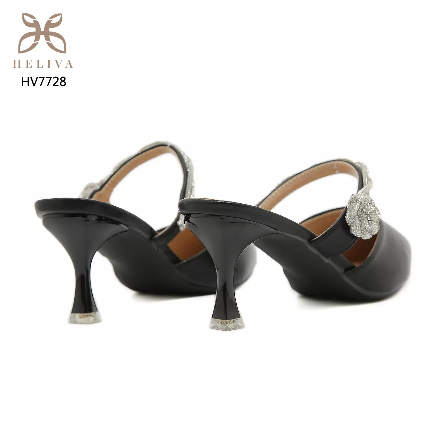 Heliva Messiany High Heels for Woman String Rhinestone Flower Sol 6.5cm HV7728
