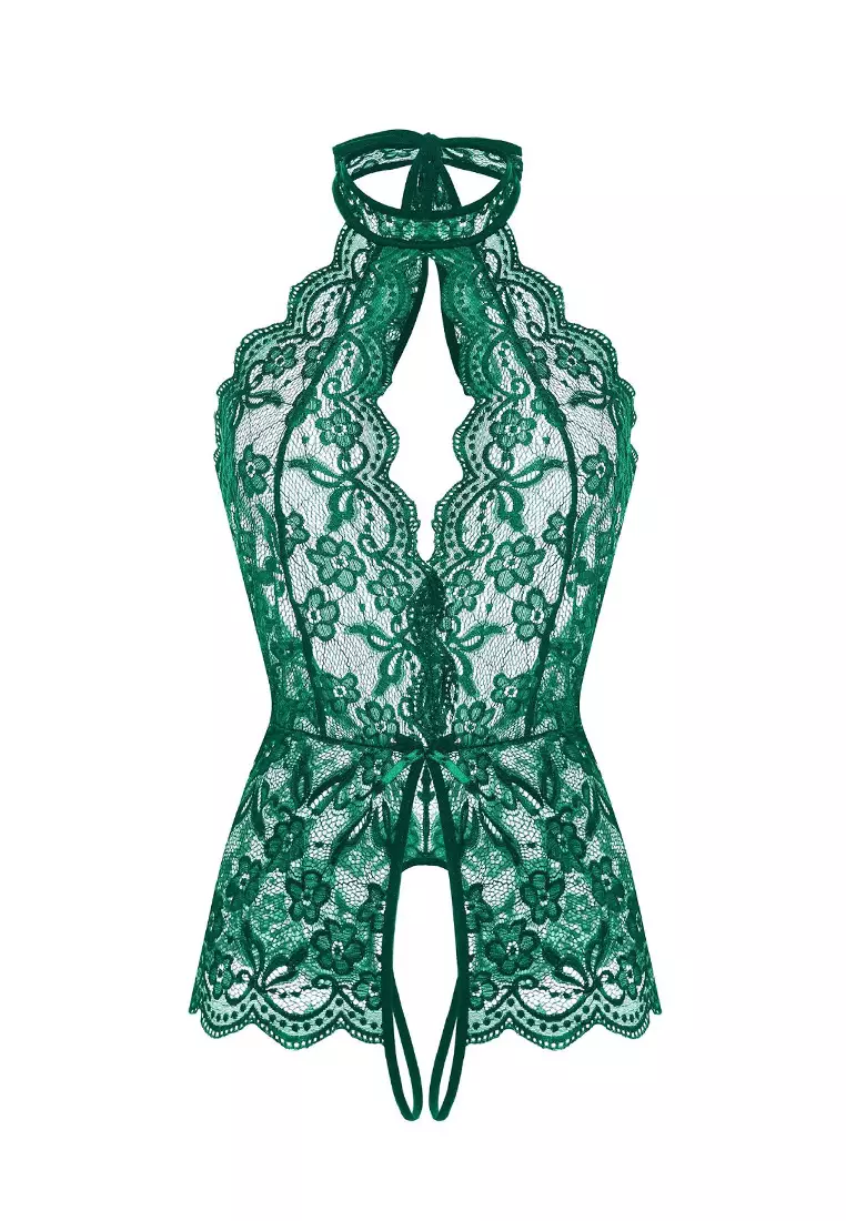 Buy Lycka Ldb4044 Lady One Piece Sexy Lace Bodysuit Nightwear Green