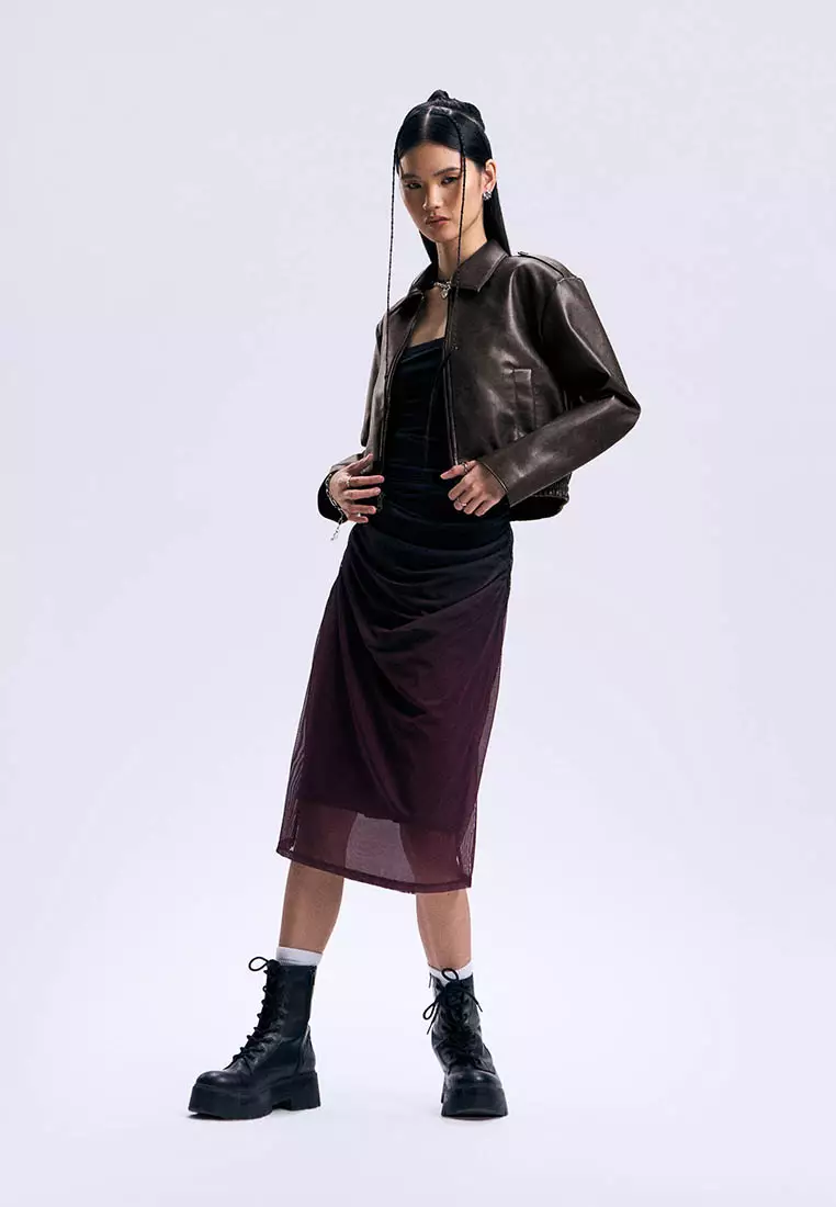Cropped Leather Jacket