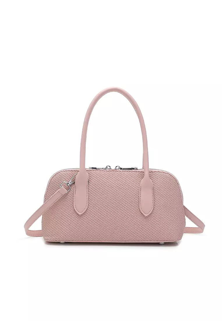 Women's Top Handle Bag / Sling Bag / Crossbody Bag (Tas Selempang / Tas Tangan) - Merah Jambu