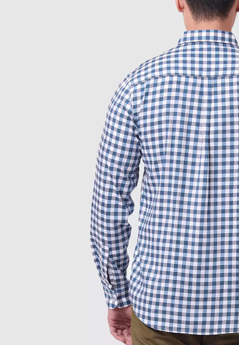 MOC Kemeja Lengan Panjang Pria XANDROS-NAVY