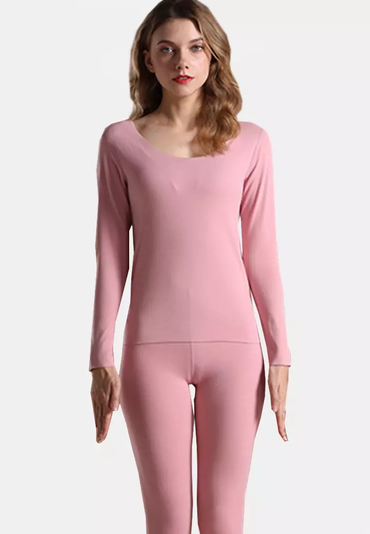 Buy ZITIQUE Women's two-piece seamless thermal underwear 2024