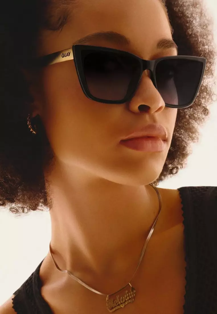 QUAY Call The Shots Remixed Sunglasses  - Rouge Ombre/Dark Brown