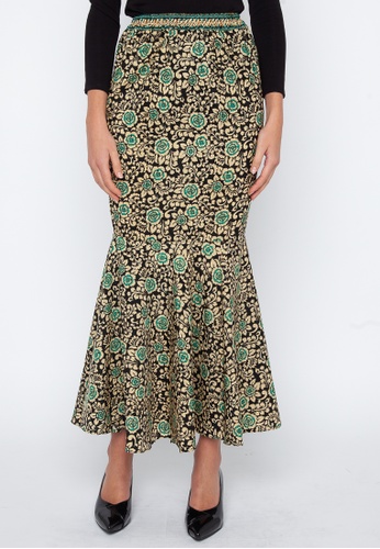 Summer Love green Batik Mermaid Long Skirt with Adjustable Waistline 41373AA39027CCGS_1