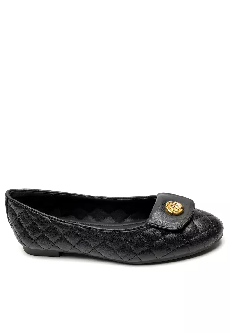Discount on Twenty Eight Shoes  shoes - SKU: Metal Buckle Round Toe Ballerinas WW2023-B3
