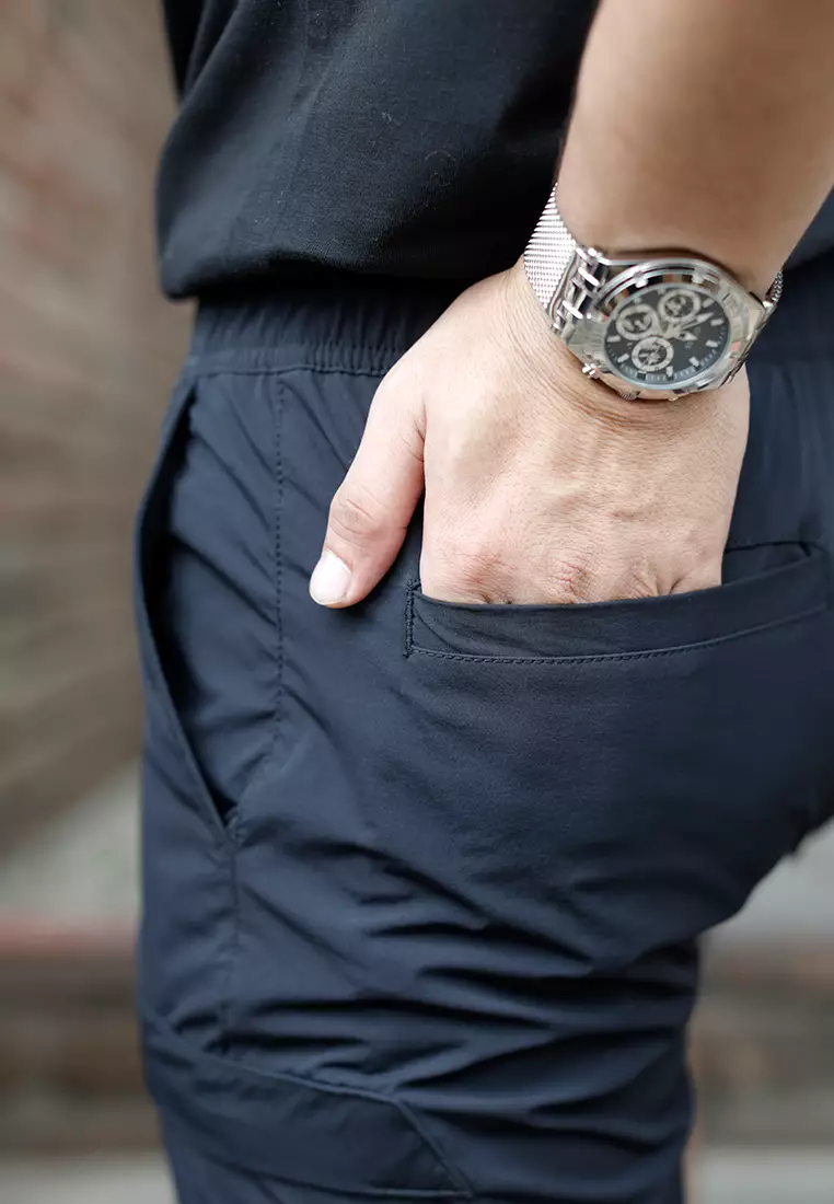 OxconShort Pants Cargo 4 WayStretch Nylon Cotton Black