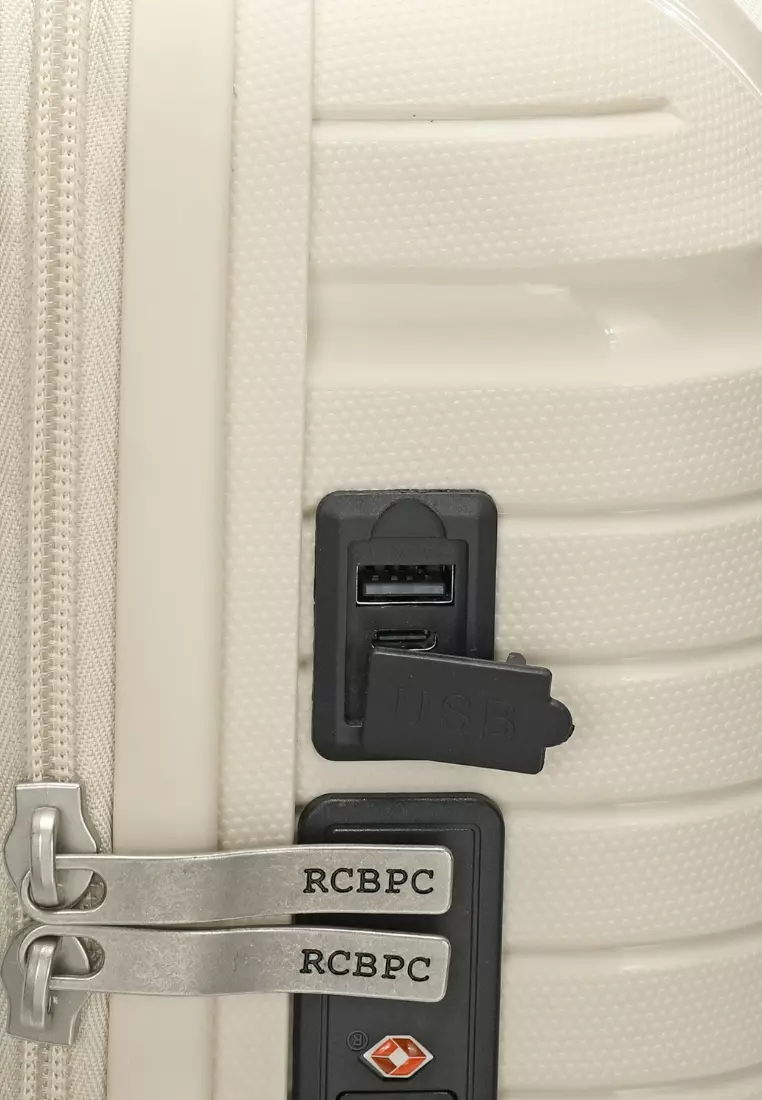 RCBPC LITE 24＂ Polypropylene [PP] Hard Case Expandable TSA Lock Secure Zip Luggage - 32890124