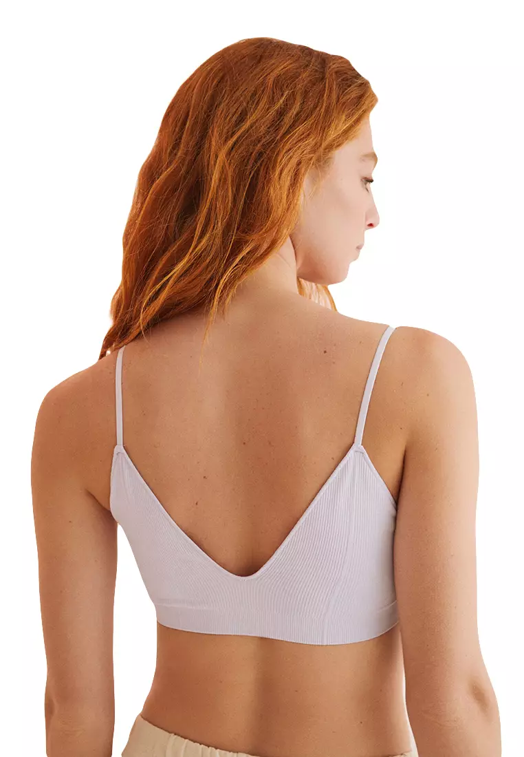 Buy women'secret Lilac seamless triangle bra top 2024 Online