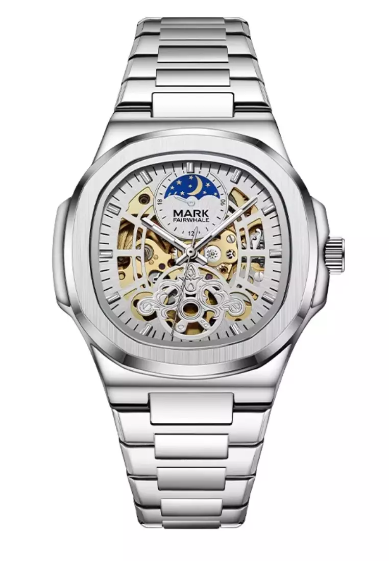 Unisex Automatic Watch, 40mm Stainless Steel Watch Case, Stainless Steel Bracelet