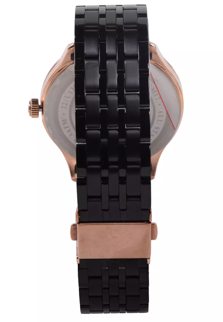 Alexandre Christie - Jam Tangan Pria - Rosegold - Black Stainless Steel Bracelet - 8678 MDBBRBA