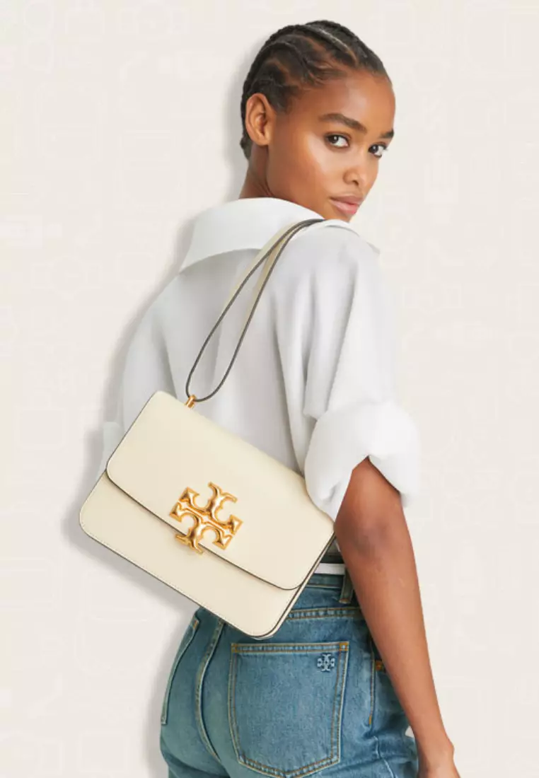 Tory Burch Eleanor Convertible Shoulder Bag New Cream