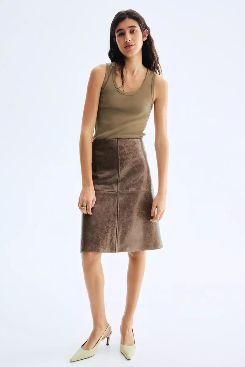 Ribbed cotton vest top