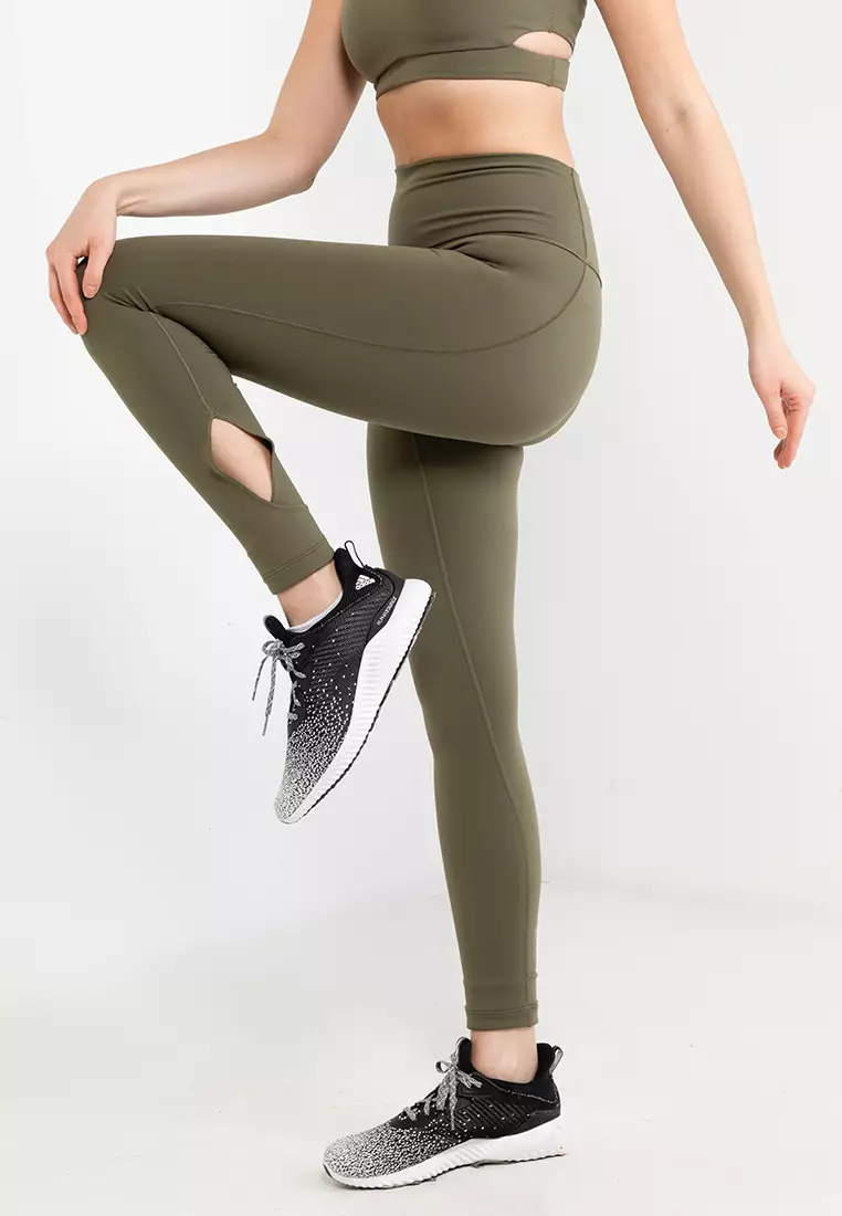 adidas Yoga Studio Luxe Crossover Waistband 7/8 Leggings - Green, Women's  Yoga