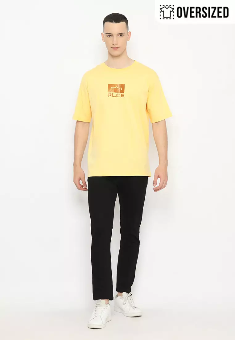 POLICE T-Shirt Cotton Combed Oversized Pria 2079180201