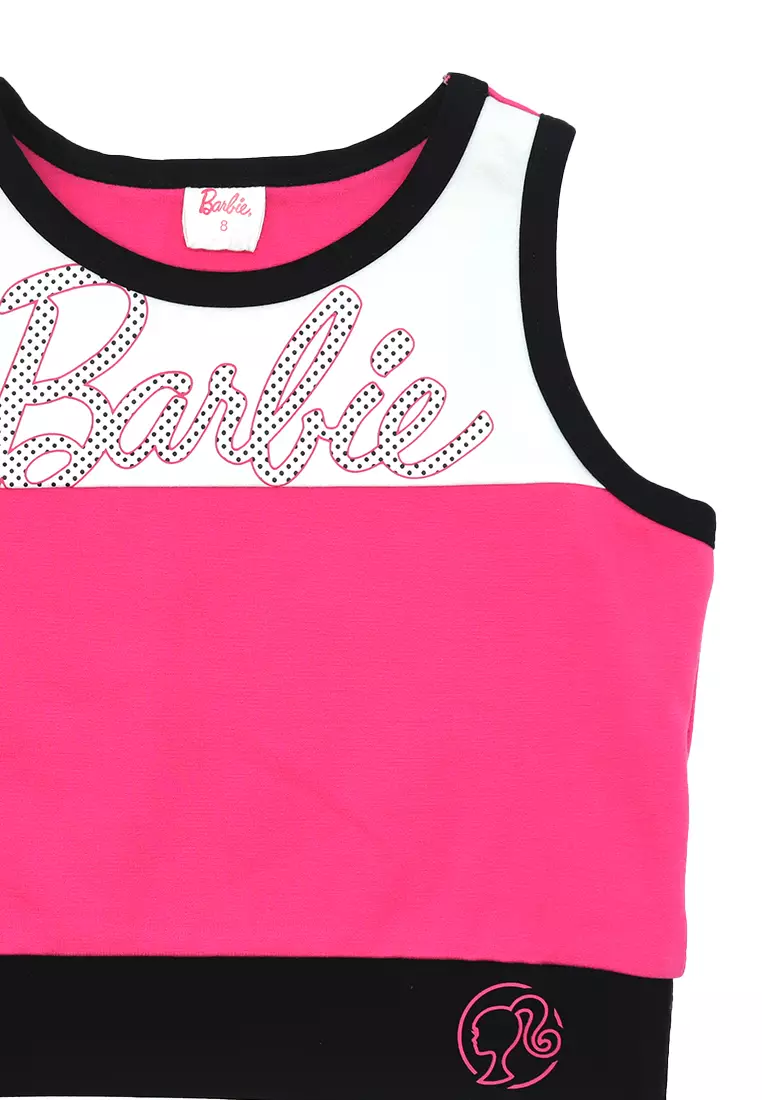 Barbie Girls Color Block Sleeveless Crop Top