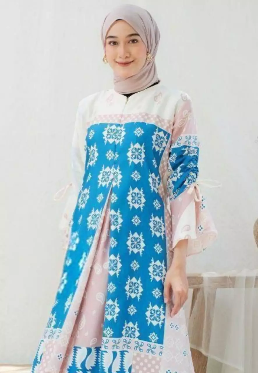 Valia Blu Dress Premium | Long Dress | Gamis Modern Premium JLAN
