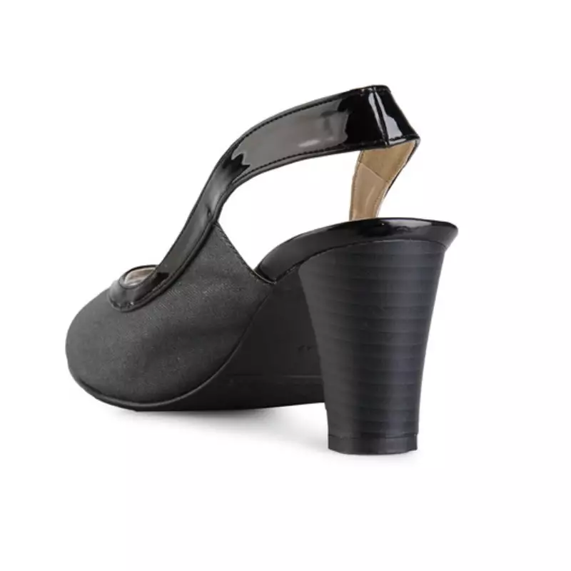 Celia Sepatu sandal wanita sling back hak 7 cm - Dark Grey