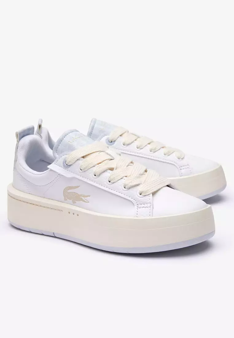 White platform hot sale leather trainers