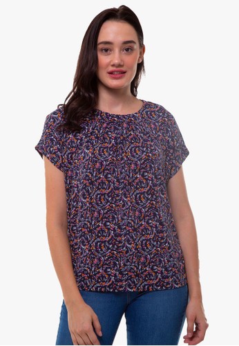 Marks & Spencer multi Pleated Front Short Sleeve Top 29EA0AA88A8052GS_1