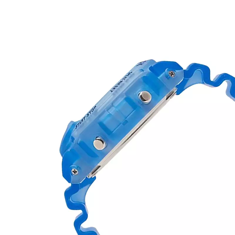 Jam Tangan Pria Casio G-Shock DW-6900LS-2DR Color Skeleton Series Digital Dial Blue Clear Resin Band