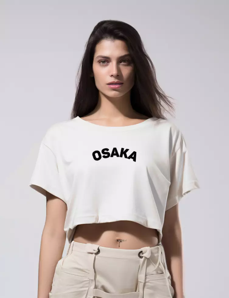 Jual Third Day LTE89 kaos crop top oversize OLC wanita tulisan simpel osaka  putih Original 2023 | ZALORA Indonesia ®