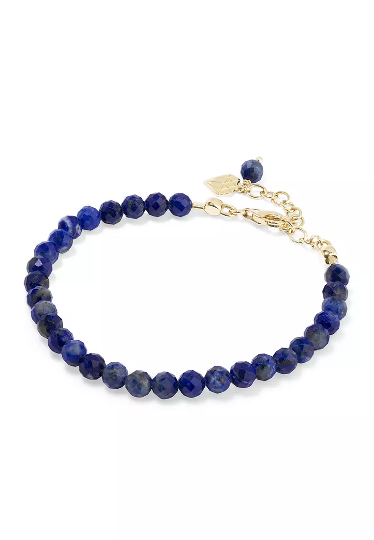 Gold lapis hotsell bracelet