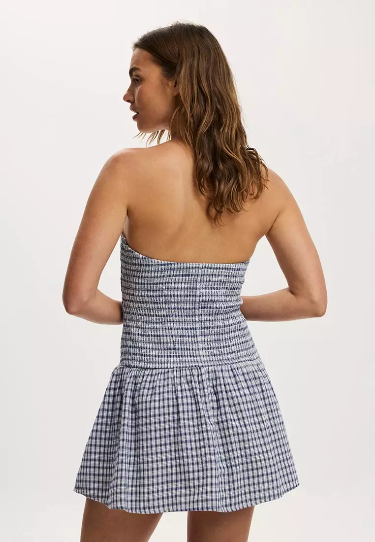 Shirred Tube Mini Dress