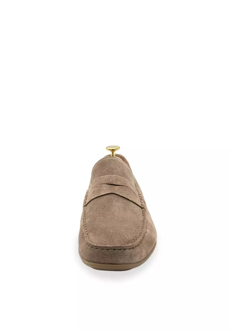 Gregores Sand Suede Penny Moccasins