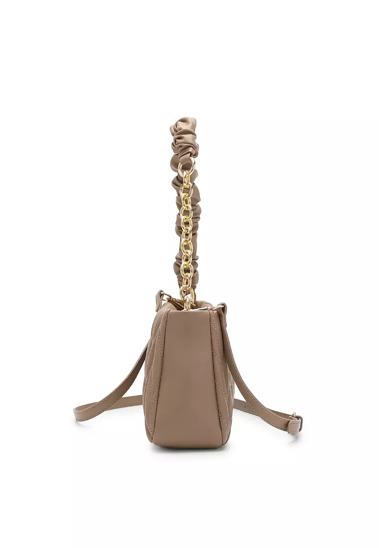 Lucy Women's Top Handle Bag / Sling Bag / Crossbody Bag - Brown