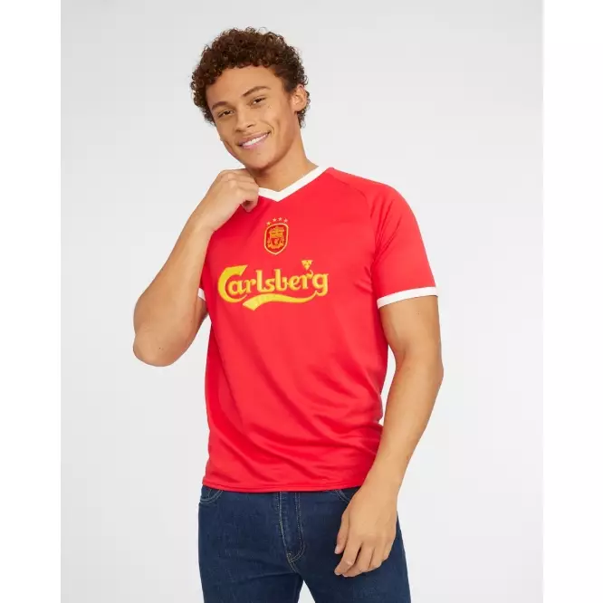 Liverpool FC Adults Retro 01-03 Euro Home Shirt Men - Official LFC Jersey Original Pria