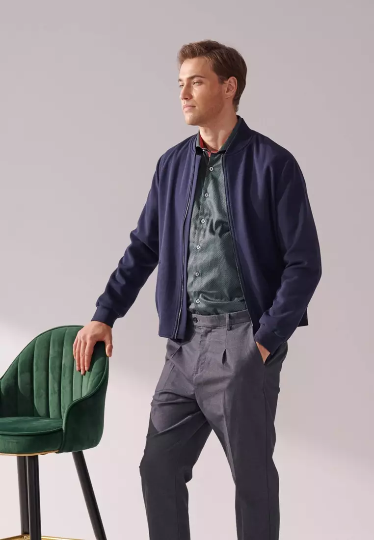 Midnight Night Blue Baseball Jacket