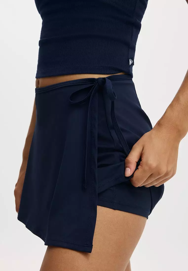 Active Wrap Skort With Tie