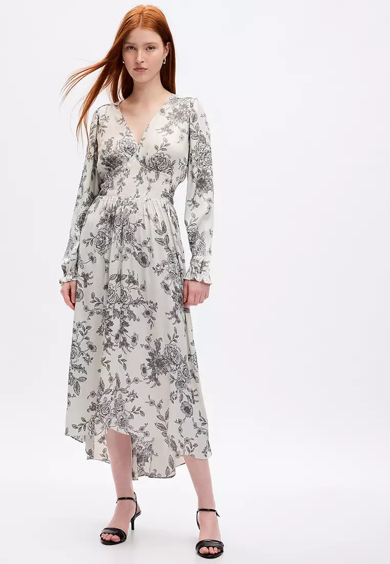 Gap floral outlet midi dress