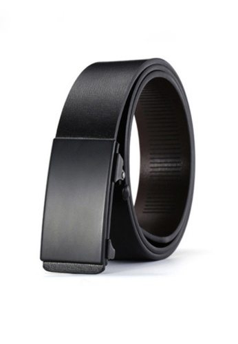 Twenty Eight Shoes black VANSA Fashion Leather Toothless Automatic Buckle Belt  VAM-BtWY01 0E4DFAC50A8D18GS_1