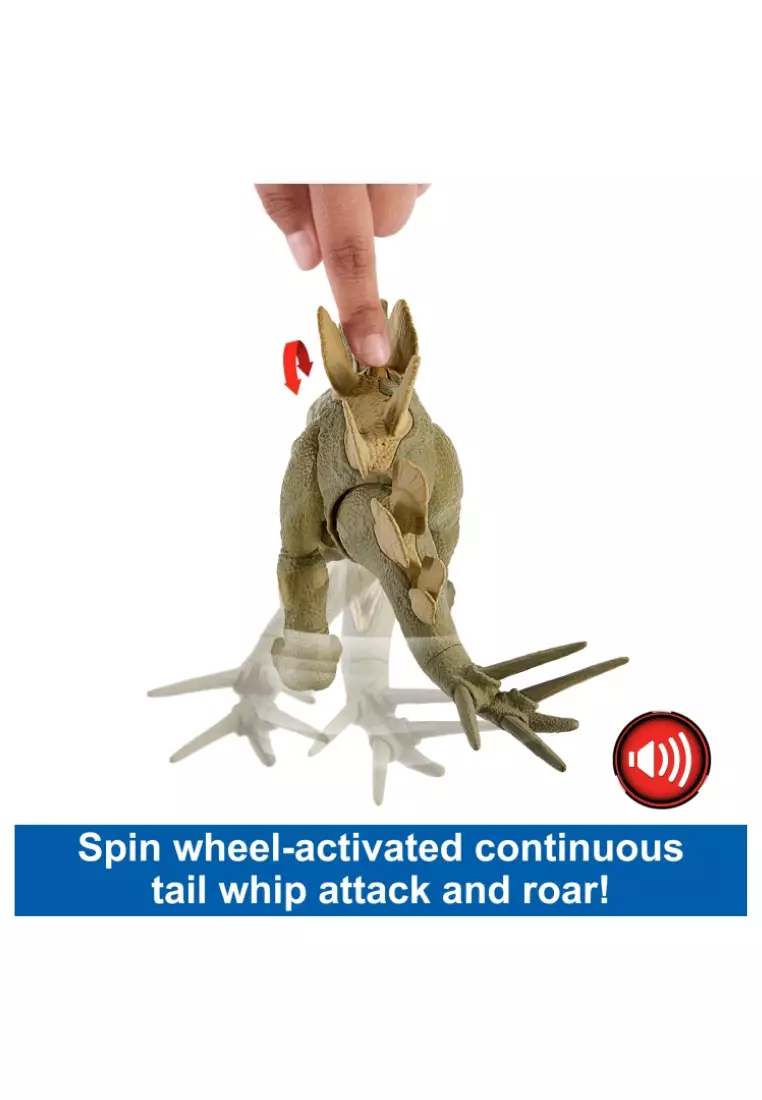 Jurassic World Wild Roar Dinosaur, Hesperosaurus Action Figure Toy With Sound