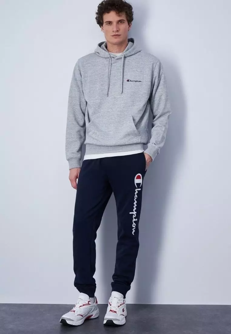 Rib Cuff Pants With Embroidered Brand Logo